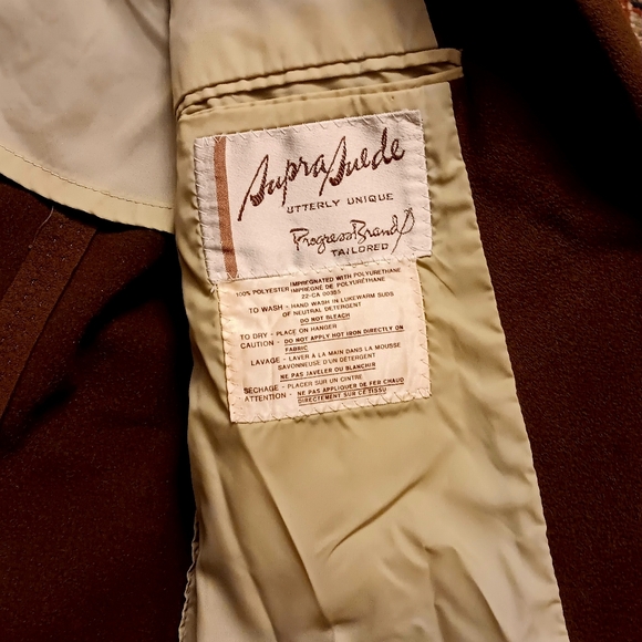 1960s mens faux suede jacket - Picture 3 of 3